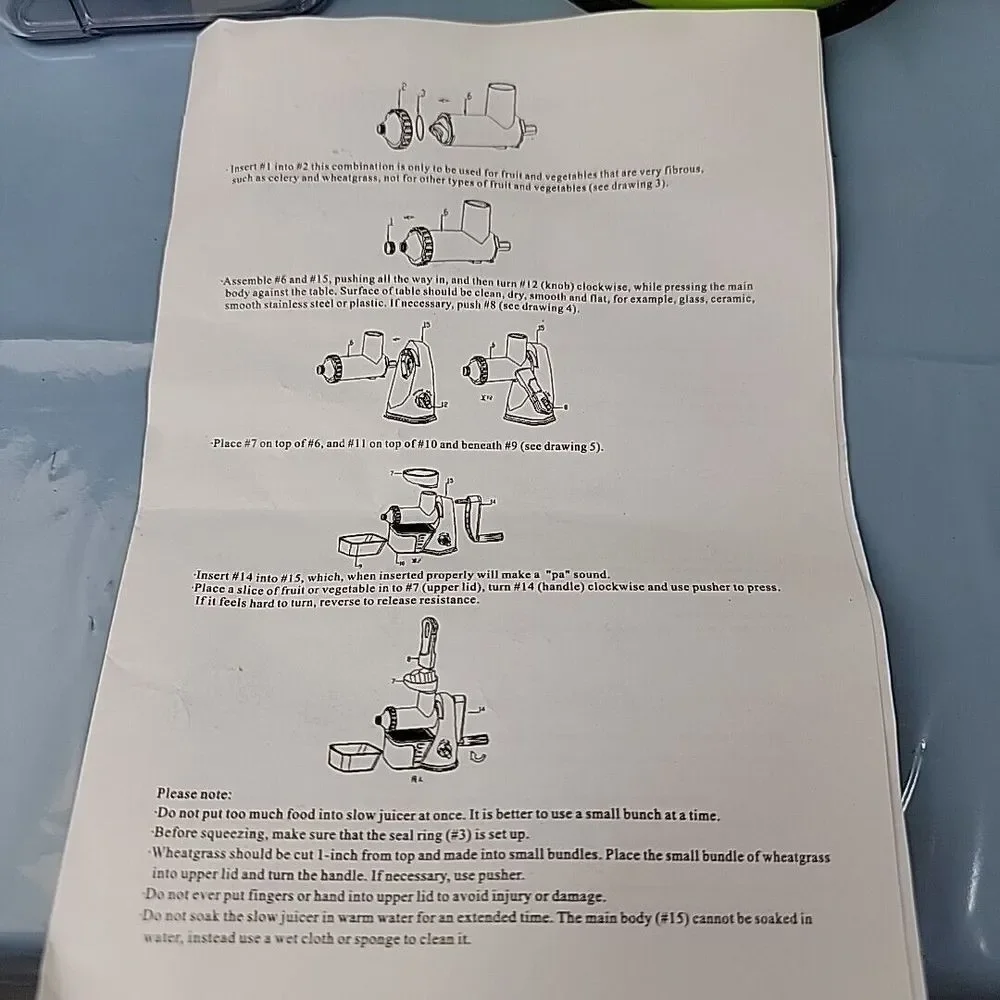 KoldPresse Juice Extractor Manual Juice‎ Maker for Travel Missing StrainerEUC